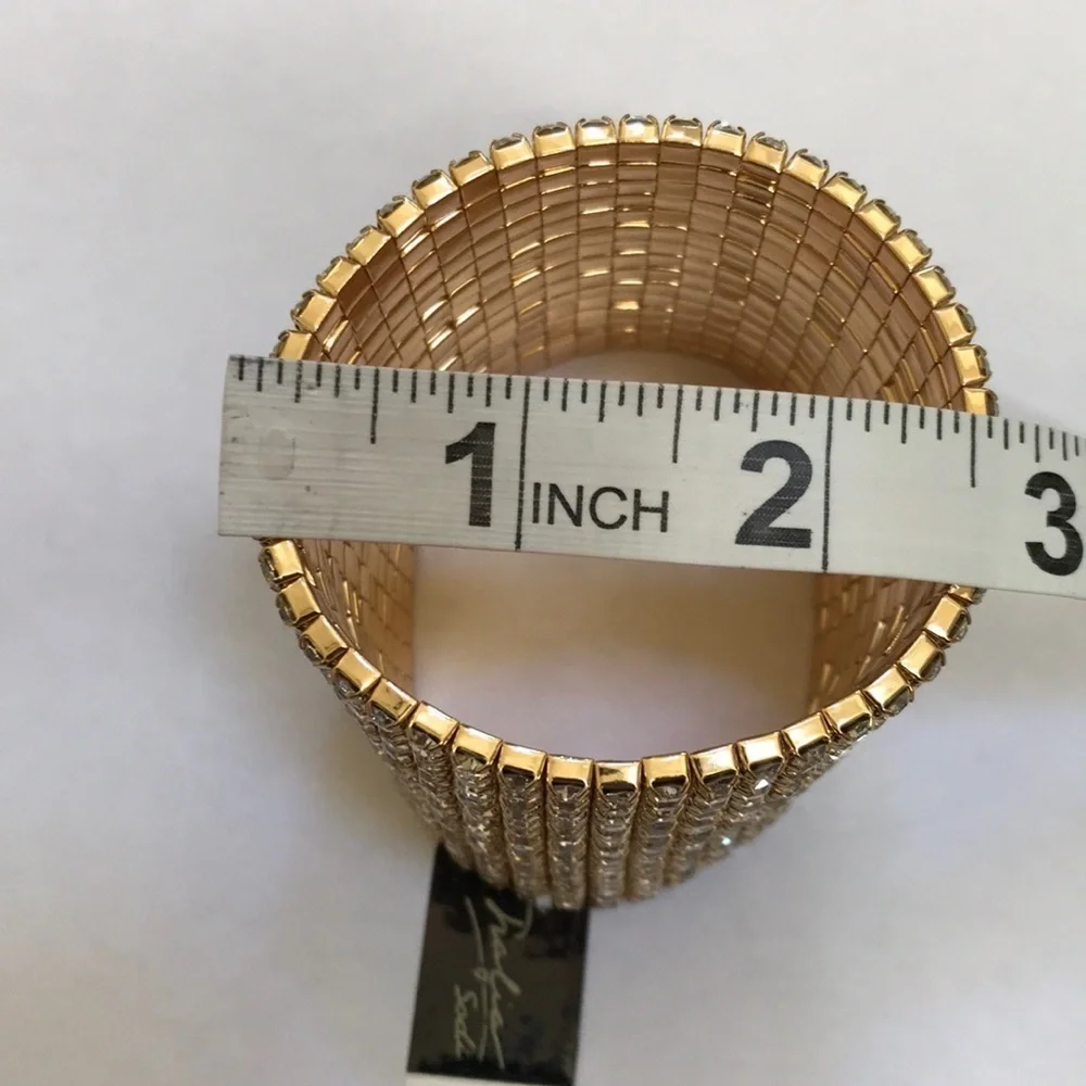 THALIA SODI gold rhinestone bracelet